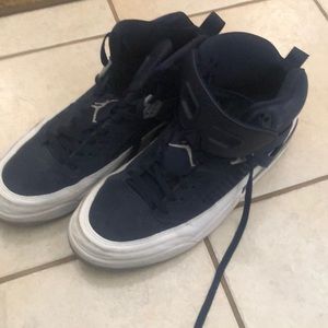 Air Jordan Sneakers- Blue and White, Hi-Tops